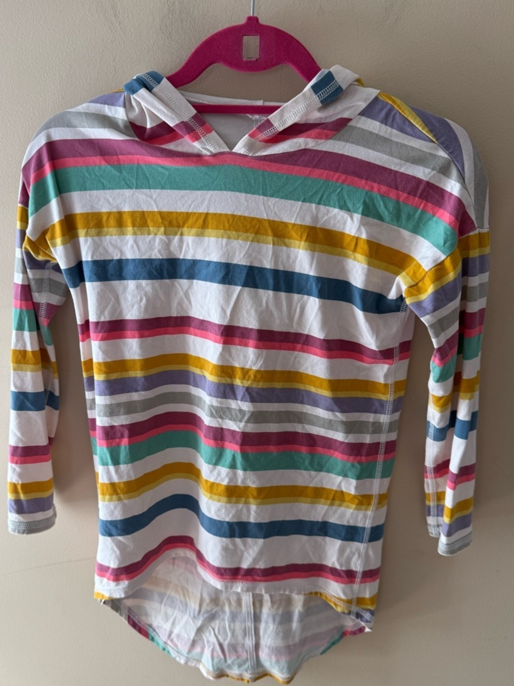Tea Collection stripe hoodie sweater spandex cotton size girls 12